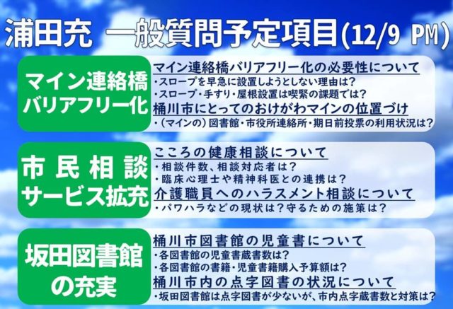 桶川駅西口デッキのバリアフリー化を求める署名活動 桶川市議会議員 浦田充hp